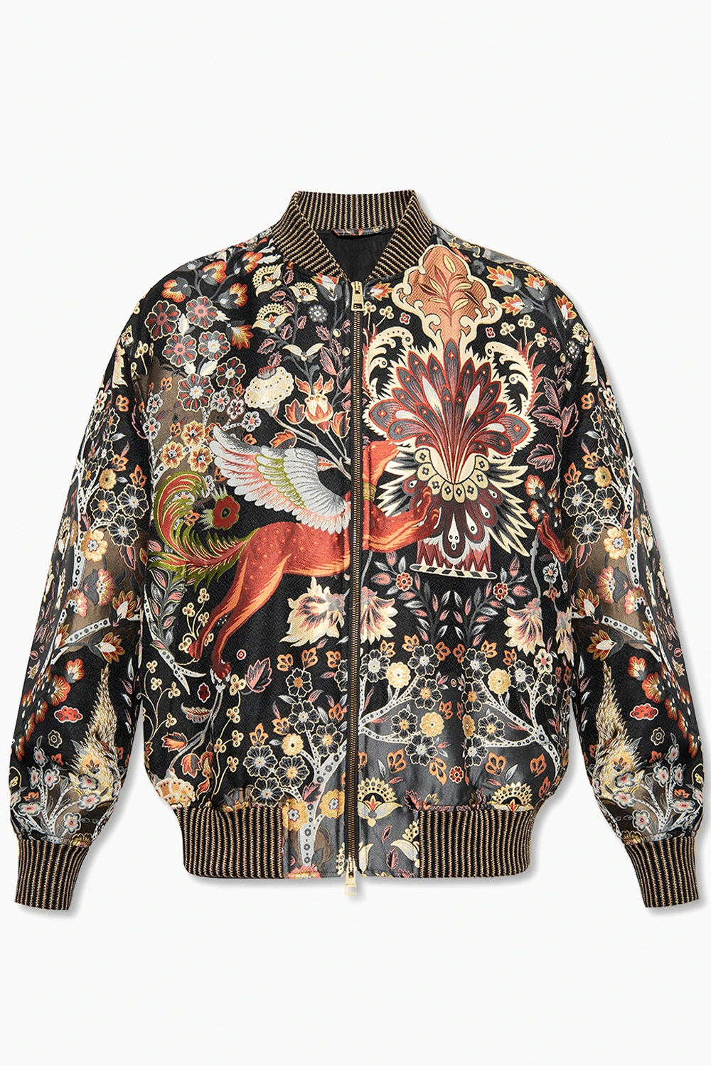 Patterned bomber jacket