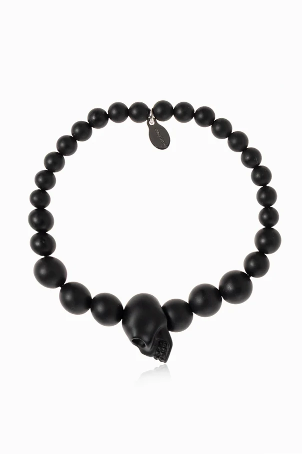 SCHWARZ Armband mit Totenkopf-Motiv