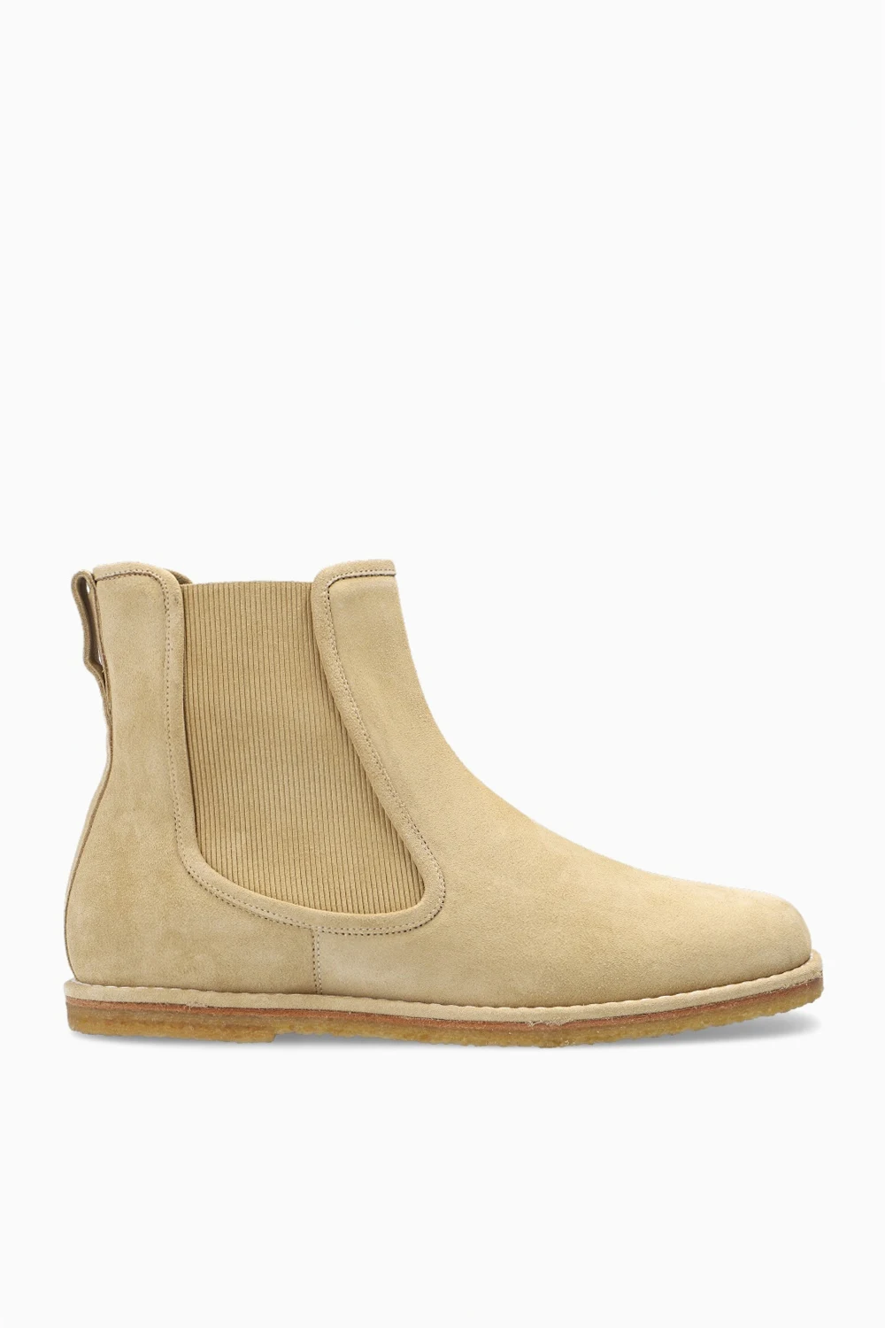 beige Suede ankle boots