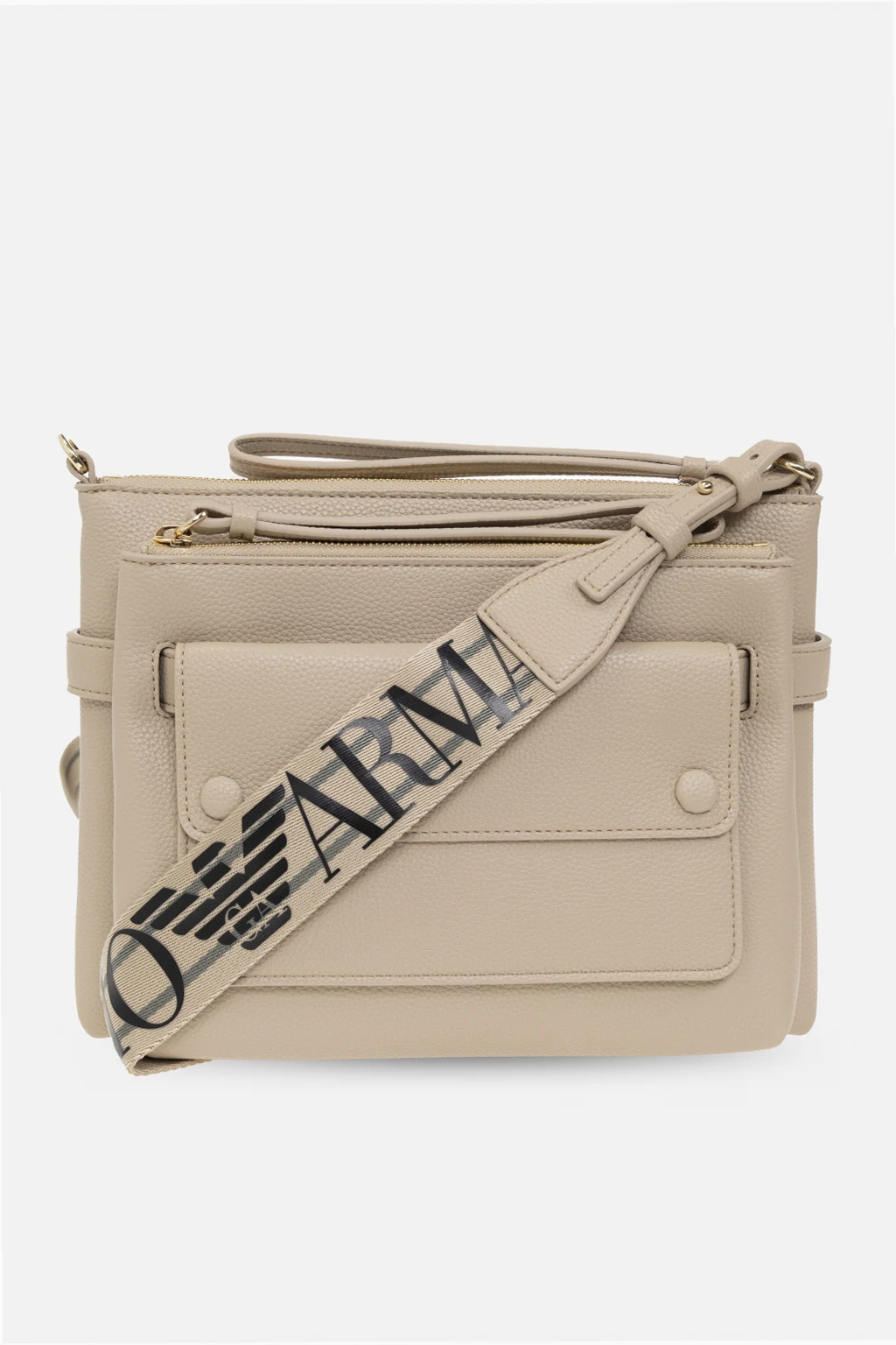 beige Shoulder bag with detachable pouches