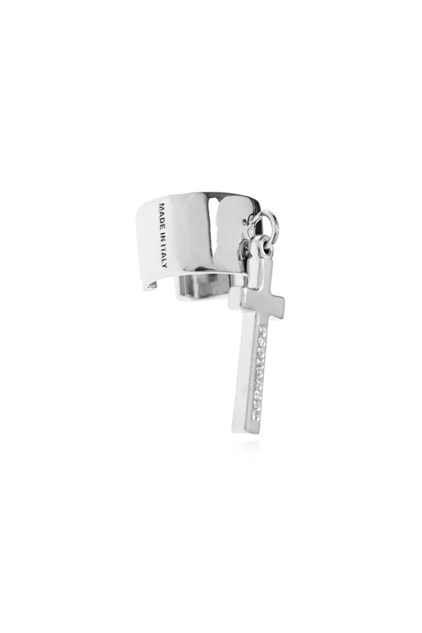 SILBER Messing-Ohrring mit religiösem Motiv