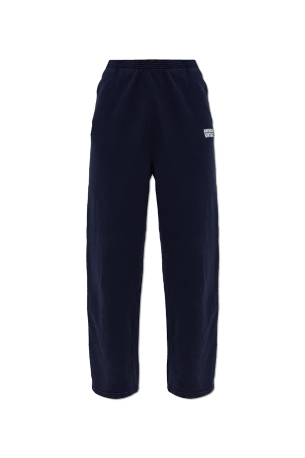 NAVY BLUE Sweatpants with printed logo