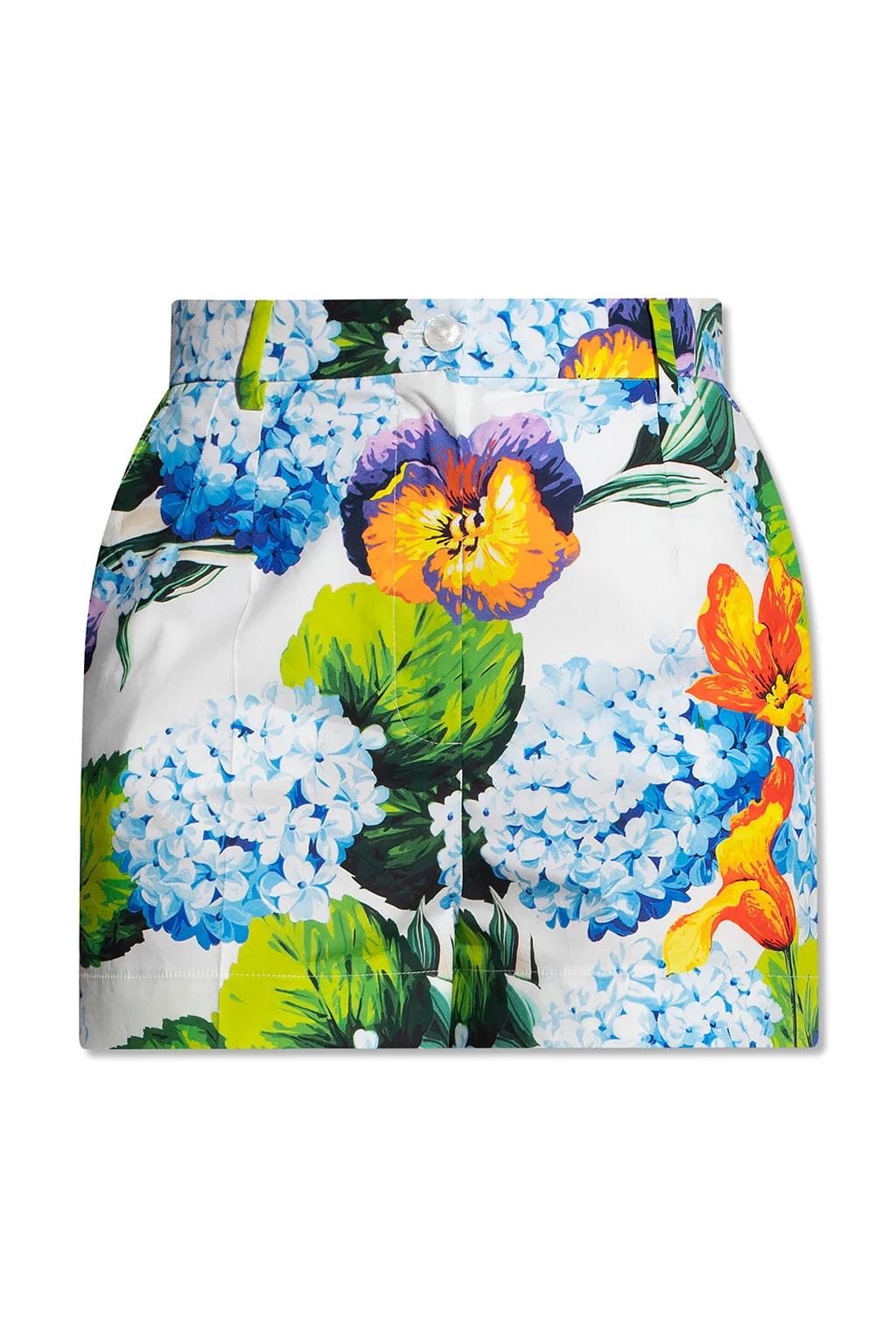 WHITE Shorts with floral motif