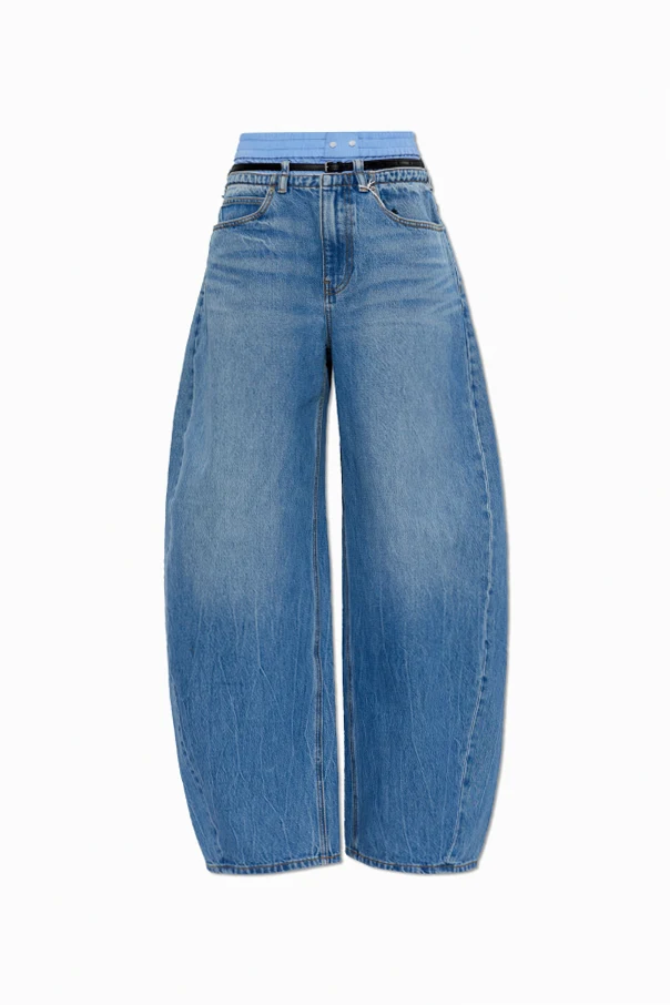 BLUE Wide-leg jeans