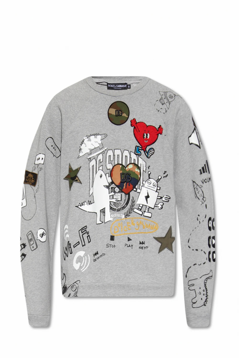 GREY Patterned sweatshirt