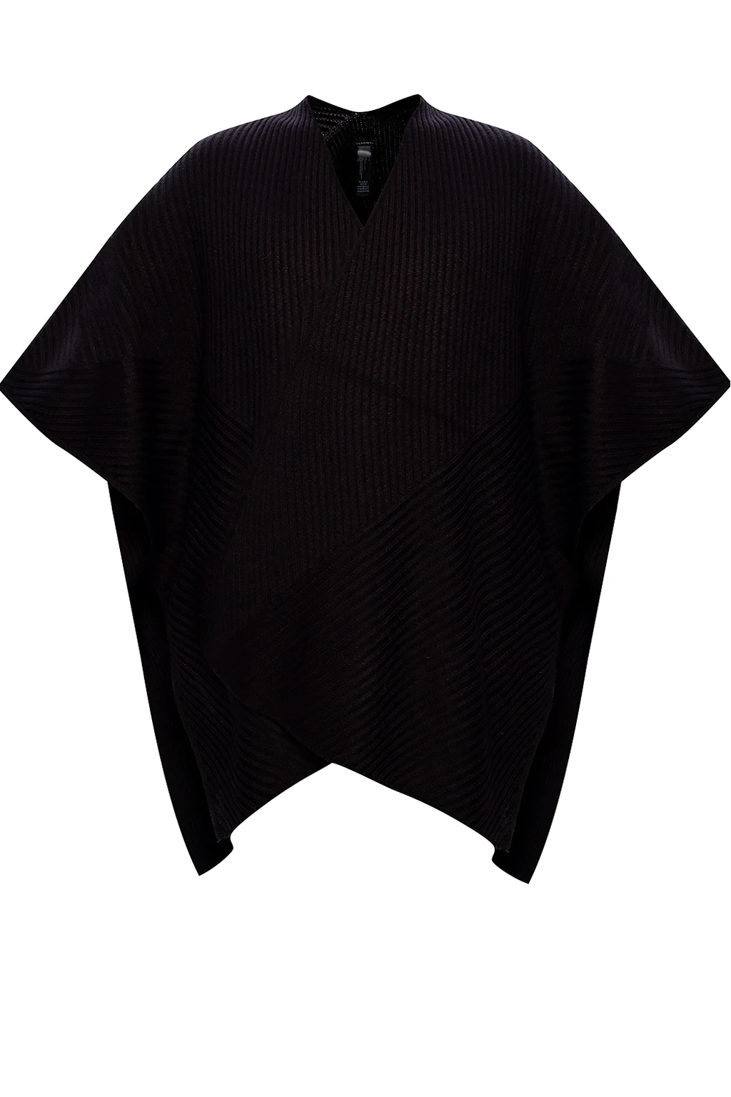 BLACK ‘Jora’ wool poncho