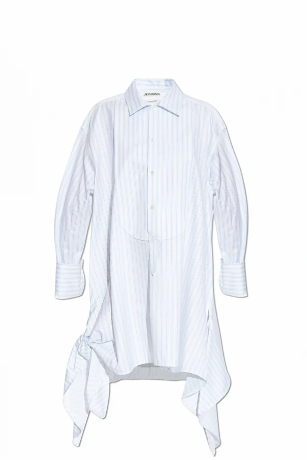 light blue Asymmetric striped shirt