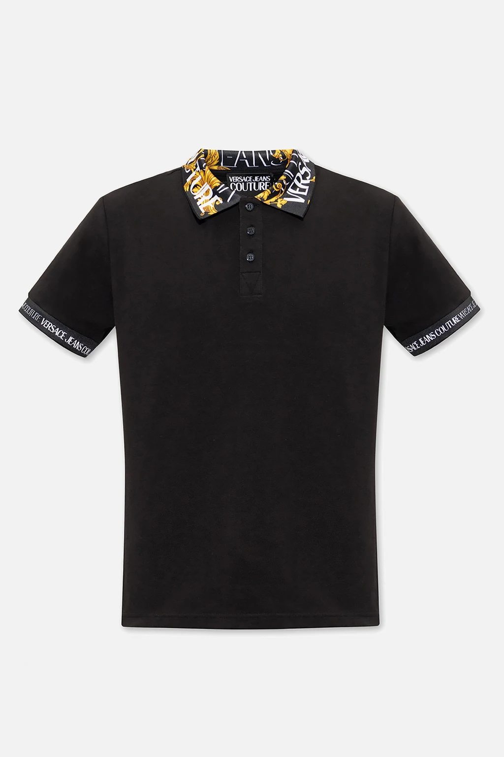 BLACK Cotton polo shirt