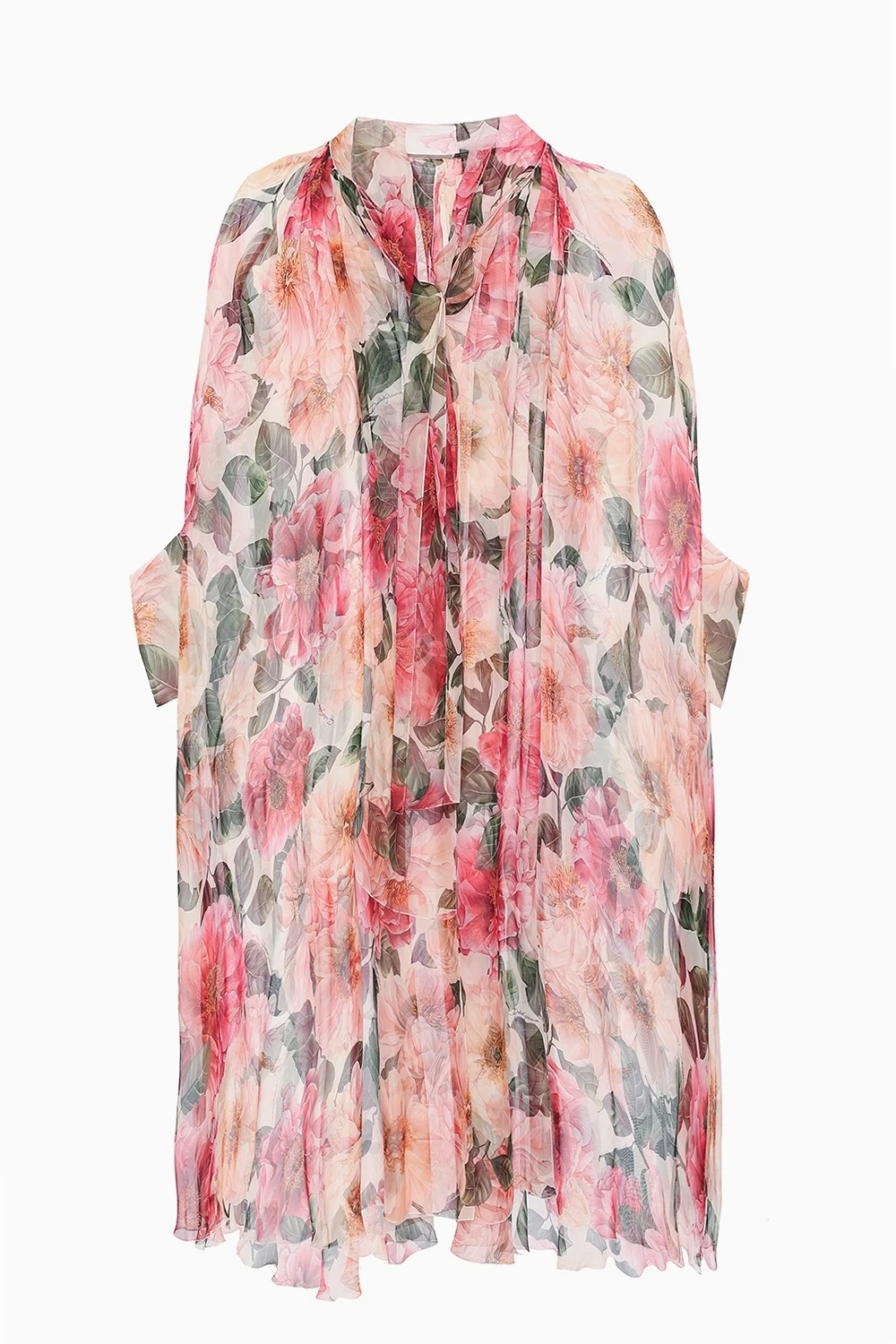 MULTICOLOUR Floral-printed oversize dress