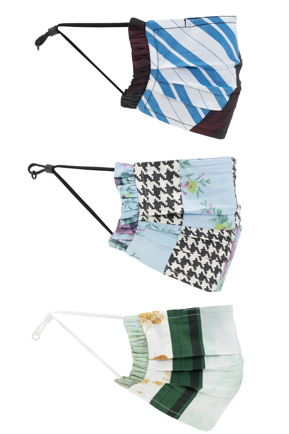 MULTIKOLOR Trójpak masek z organicznej bawełny