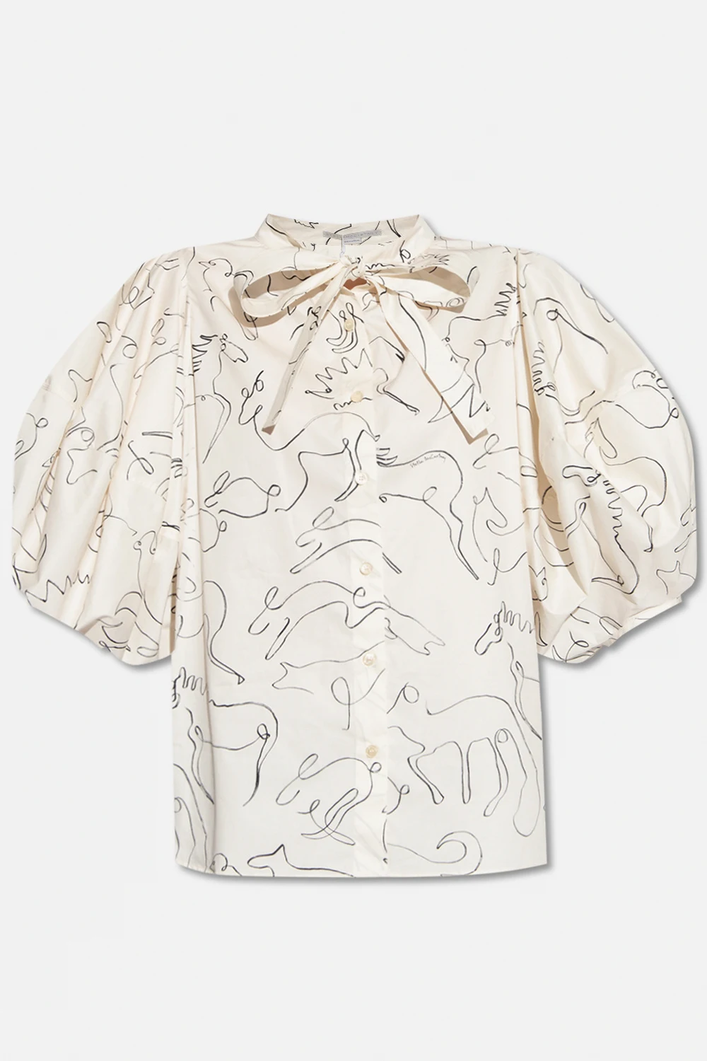 cream Shirt with animal pattern