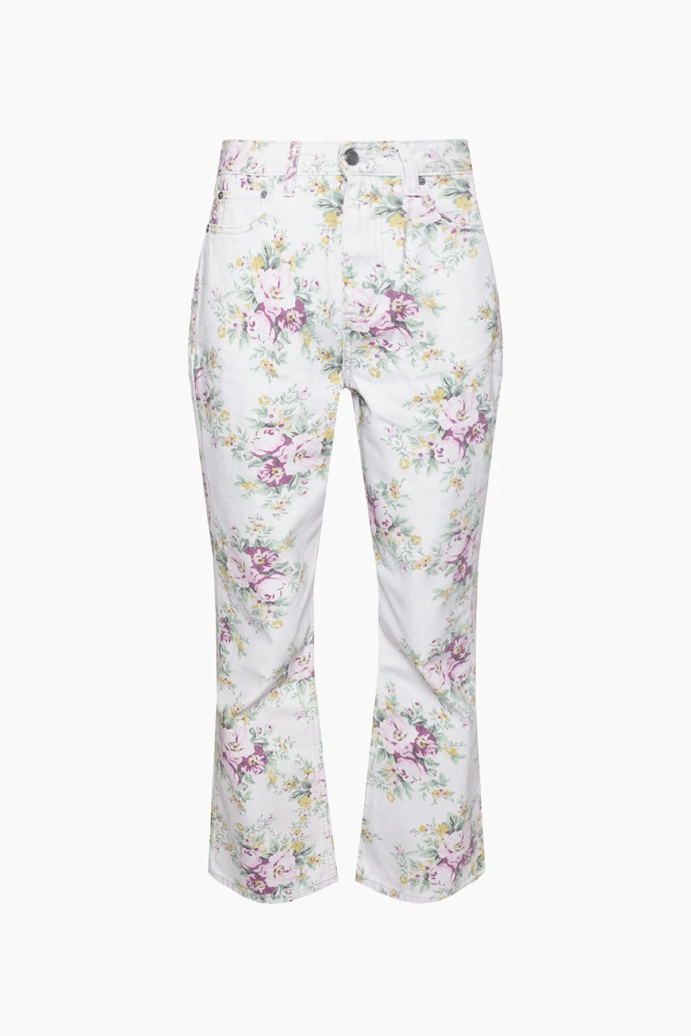 Jeans with floral motif