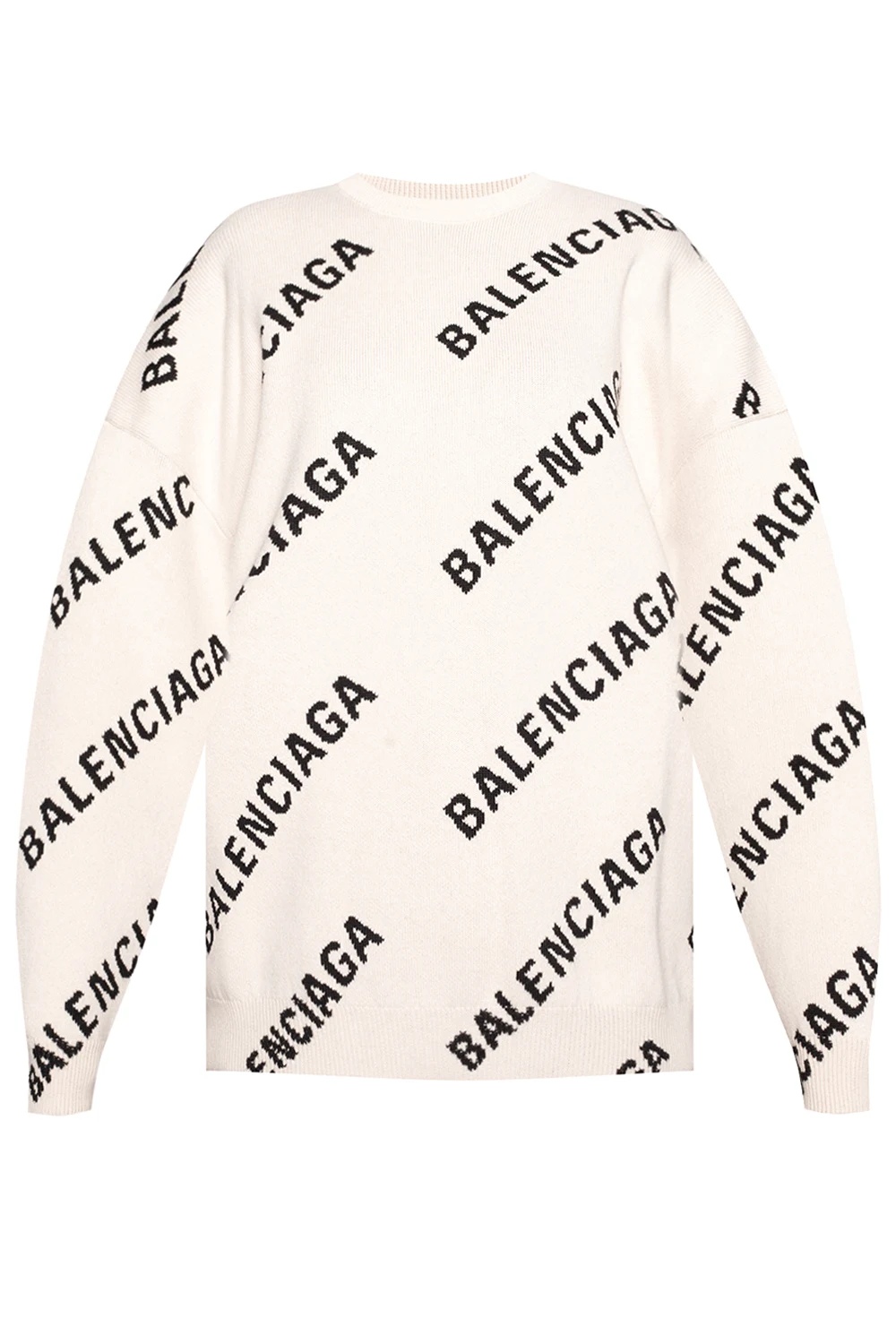 WHITE Sweater with logo