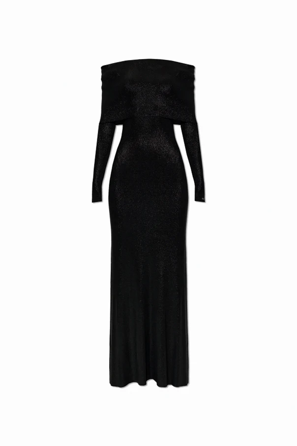 BLACK Dress with a shimmering finish