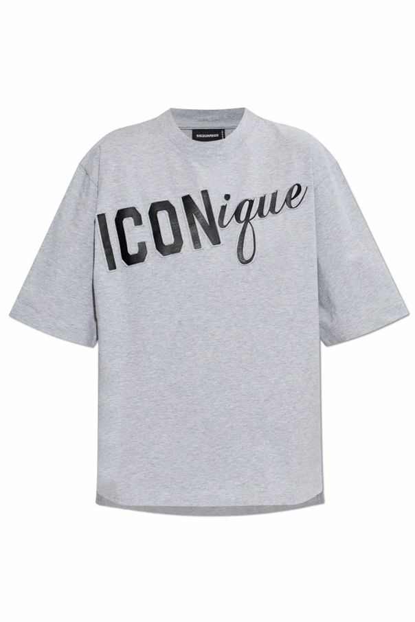 SZARY T-shirt z logo