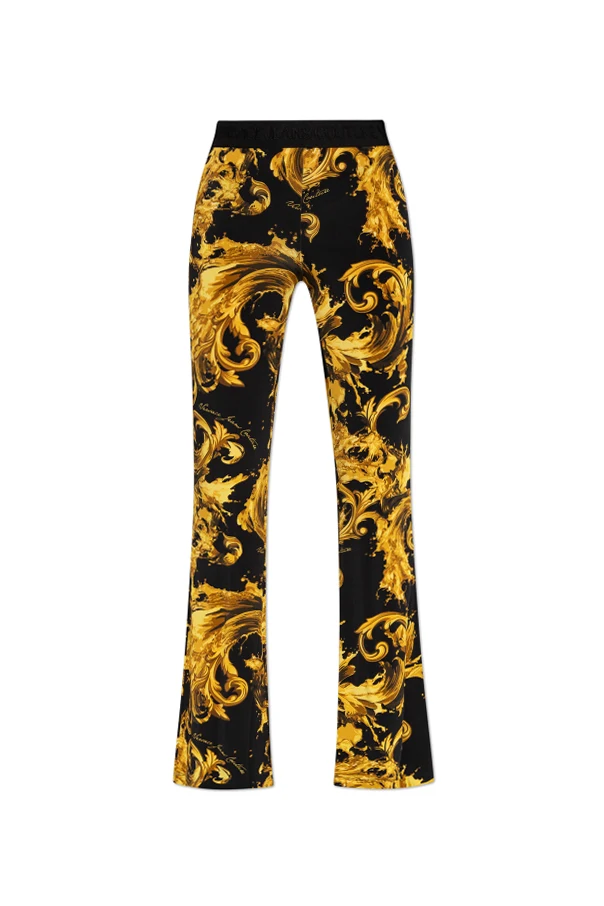 SCHWARZ Hosen mit ausgestelltem Bein