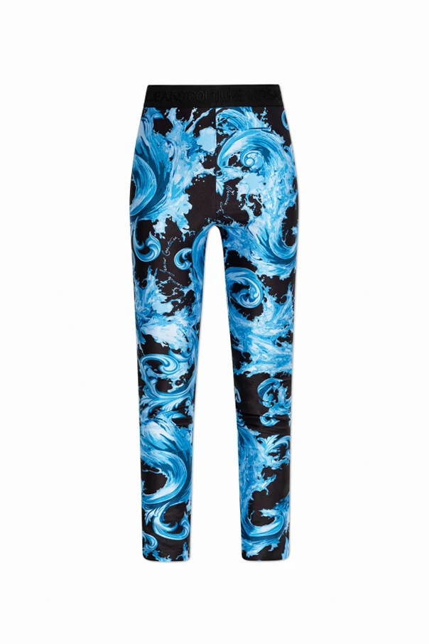 SCHWARZ Leggings mit "barocco"-Muster