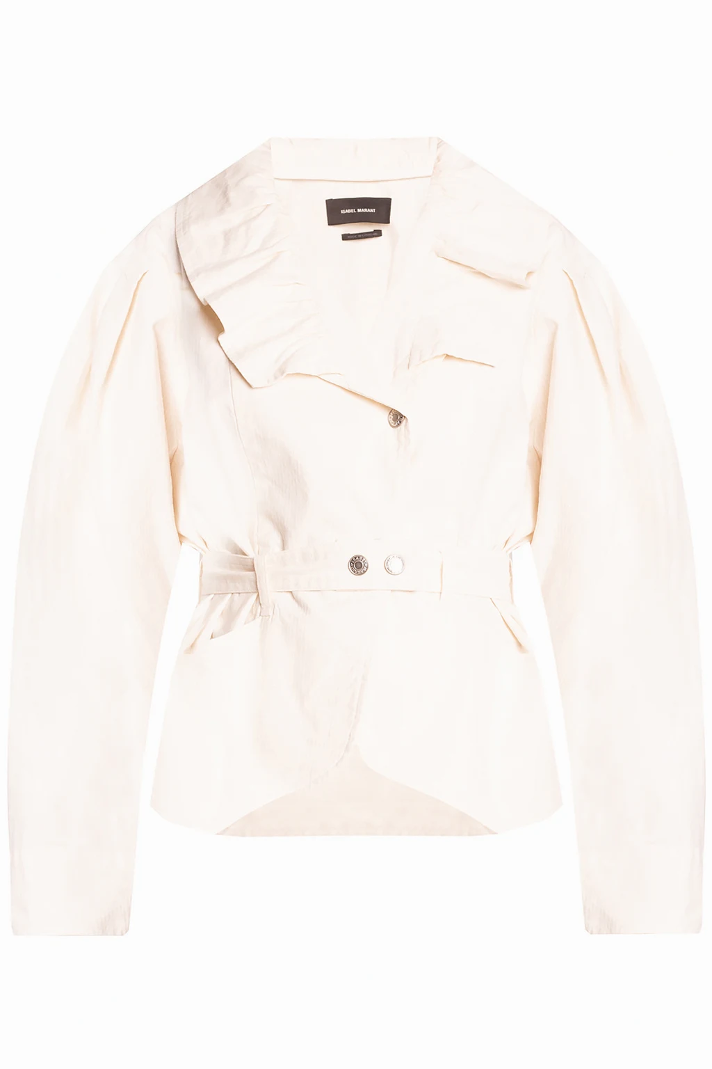 cream Blazer with belt