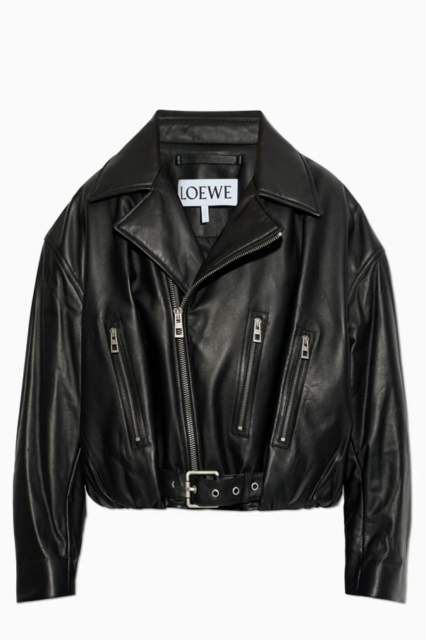 CZARNY Skórzana ocieplana kurtka