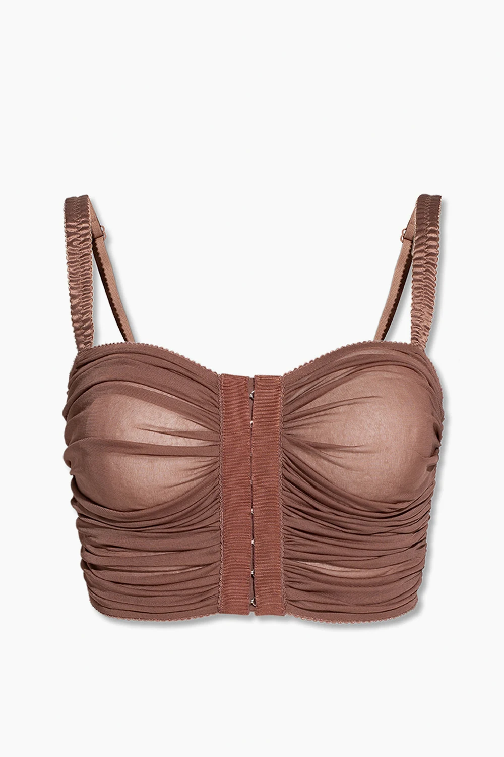 BROWN Sleeveless crop top