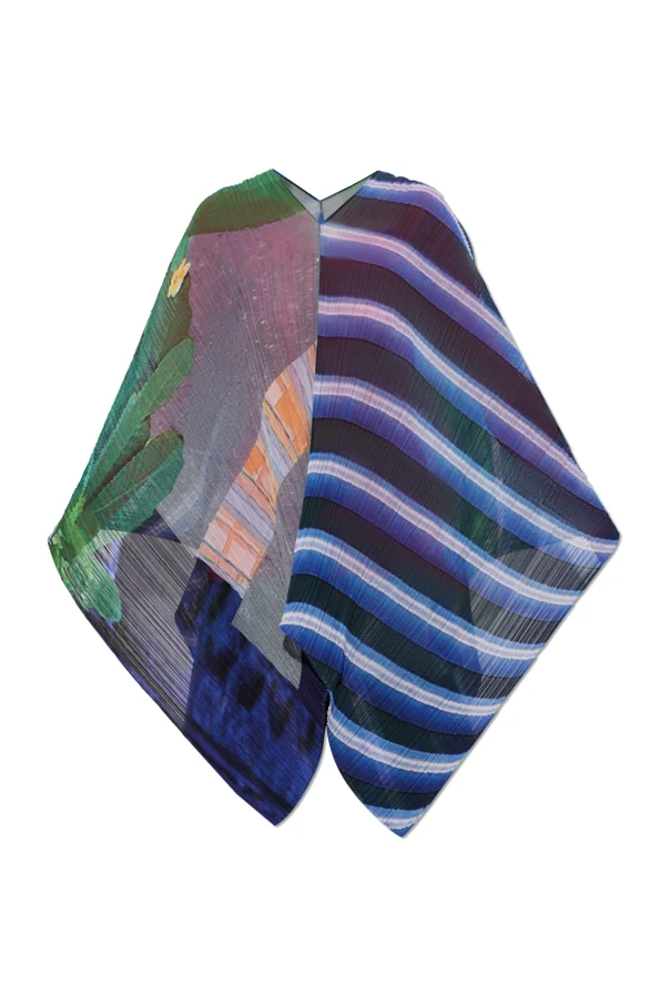 MULTICOLOUR Pleated poncho