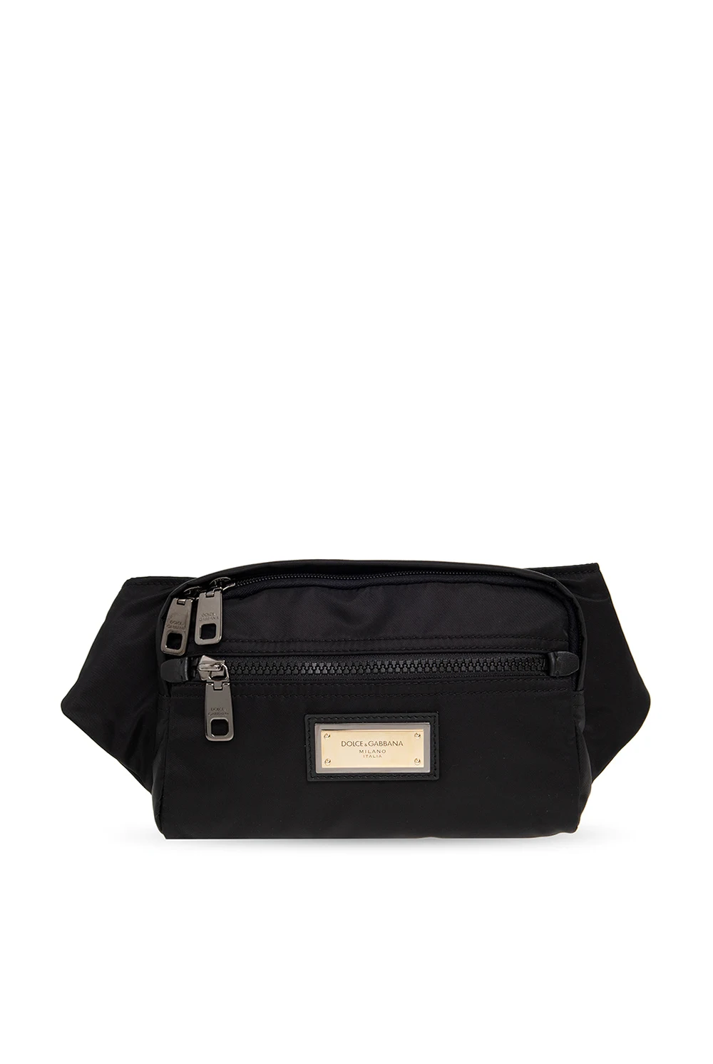 BLACK Belt bag with logo