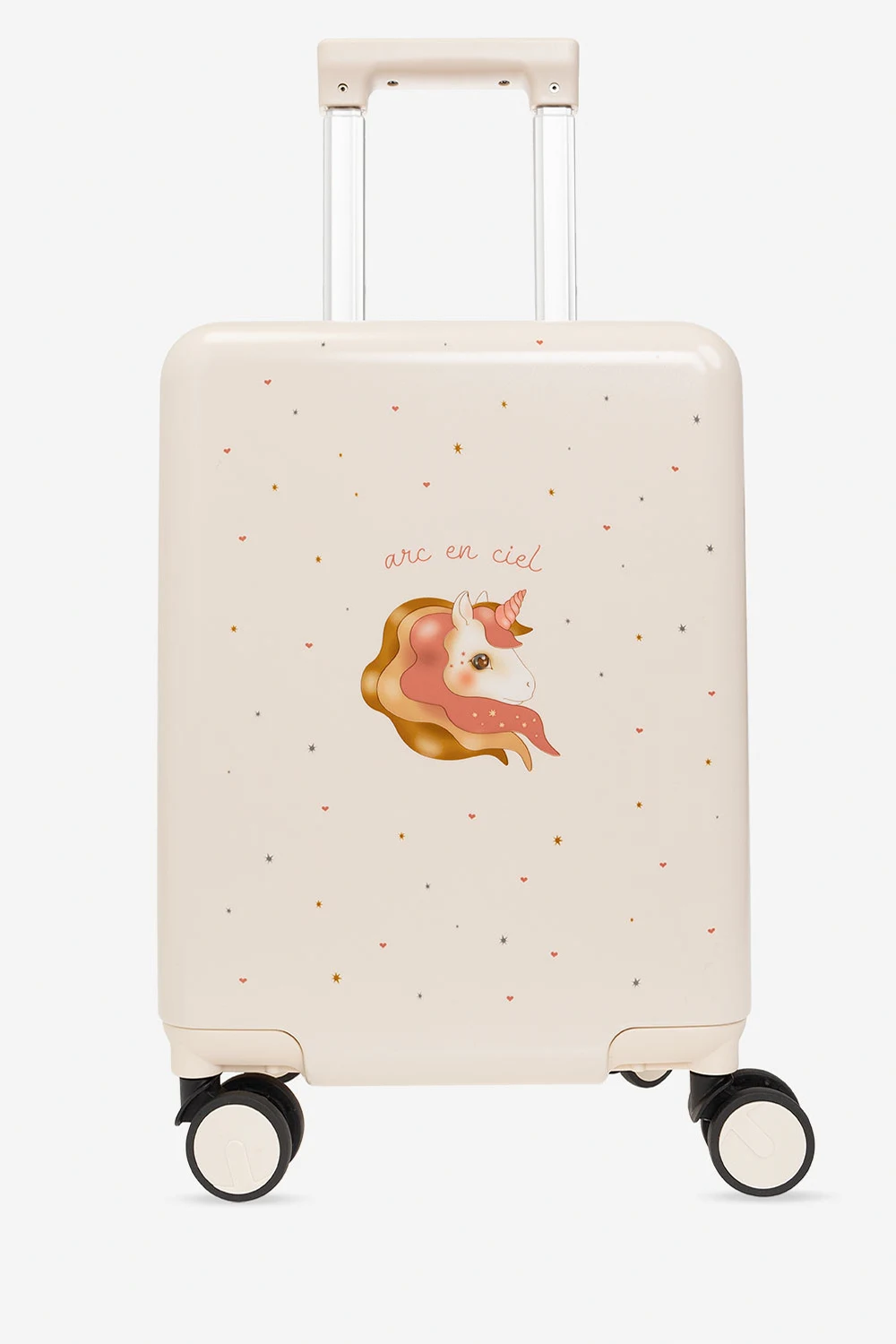 cream Suitcase with wheels