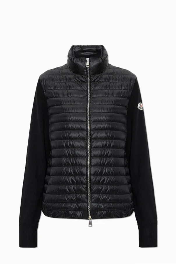 CZARNY Kardigan z puchowym wypełnieniem