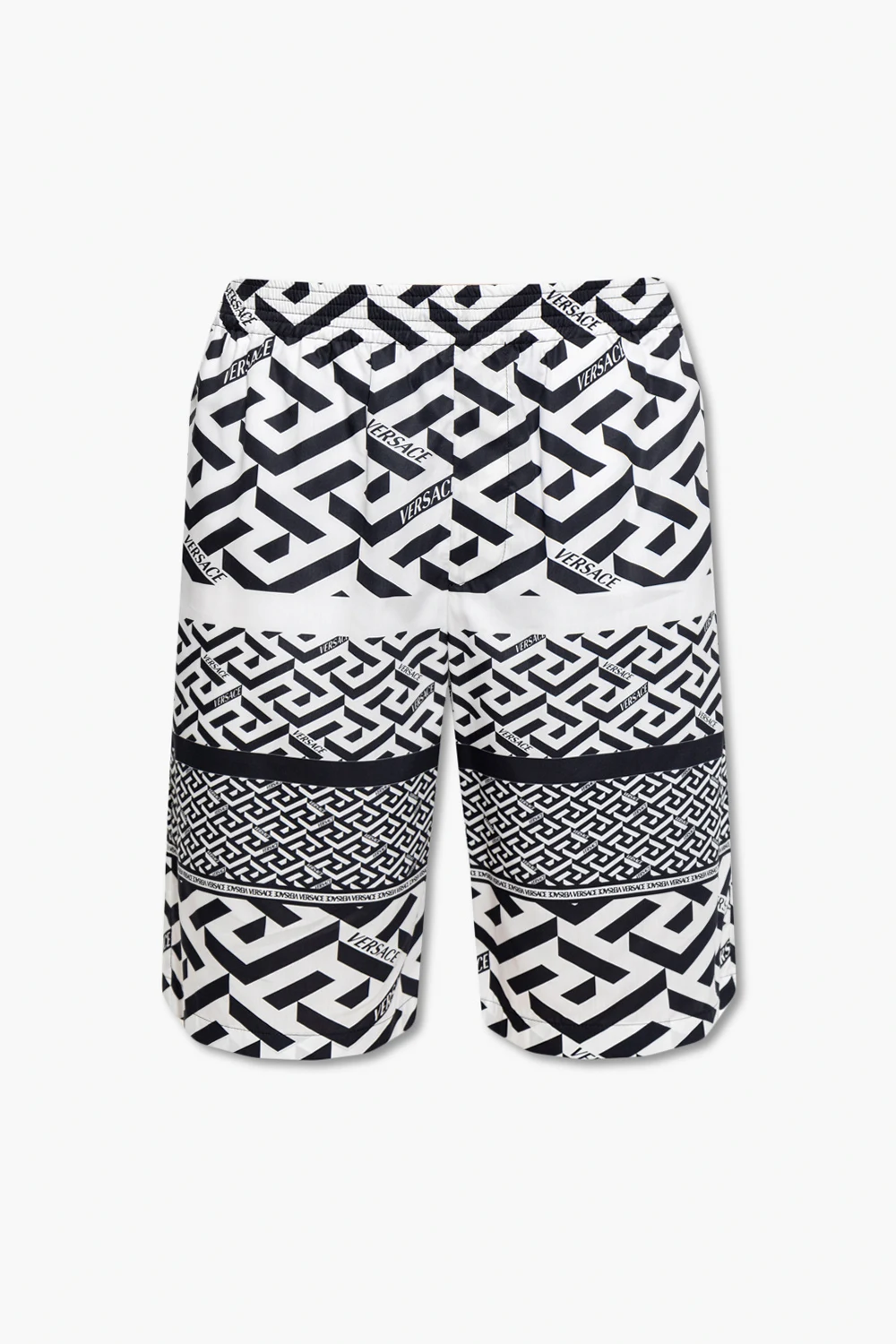 BLACK Shorts with La Greca pattern