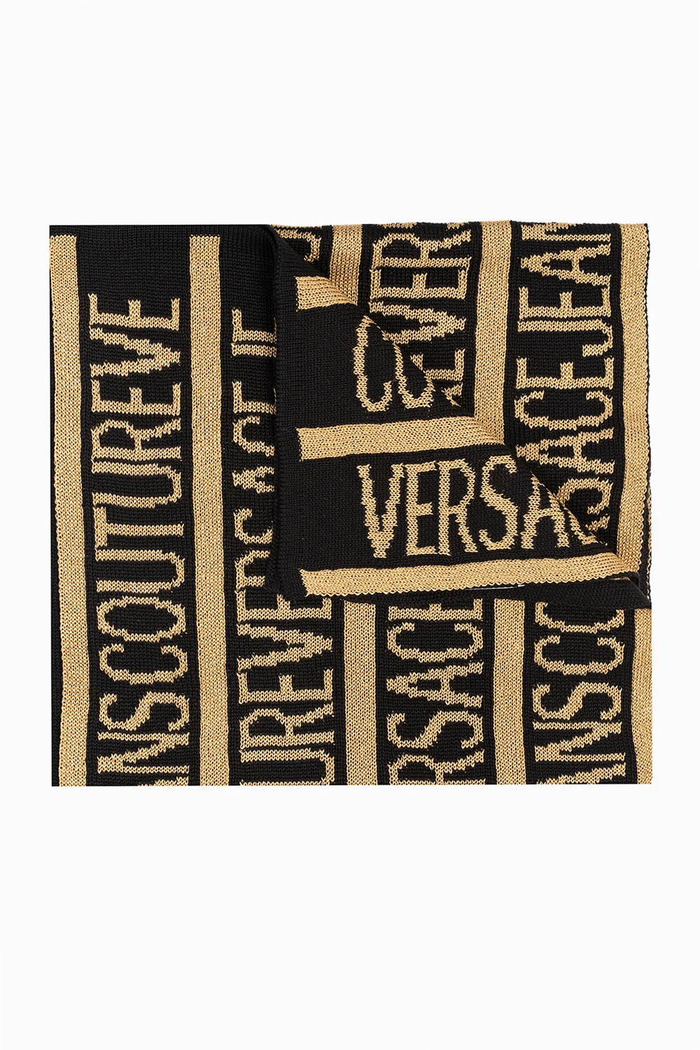 BLACK Scarf with logo