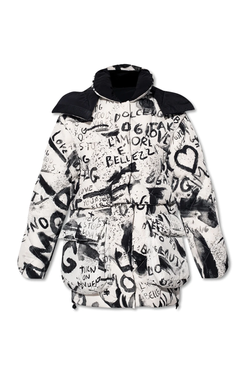 WHITE Hooded down jackets