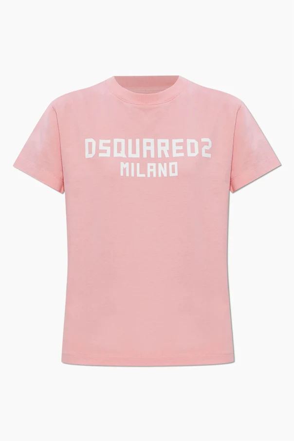 RÓŻOWY T-shirt z nadrukowanym logo
