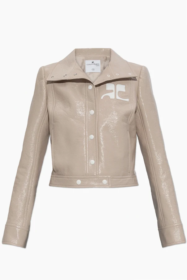 kremowy Kurtka z logo