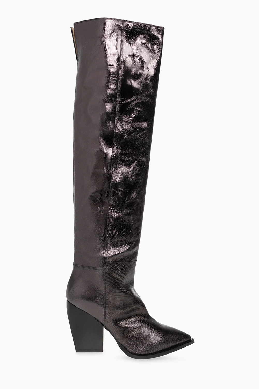 ‘Reina’ leather heeled boots