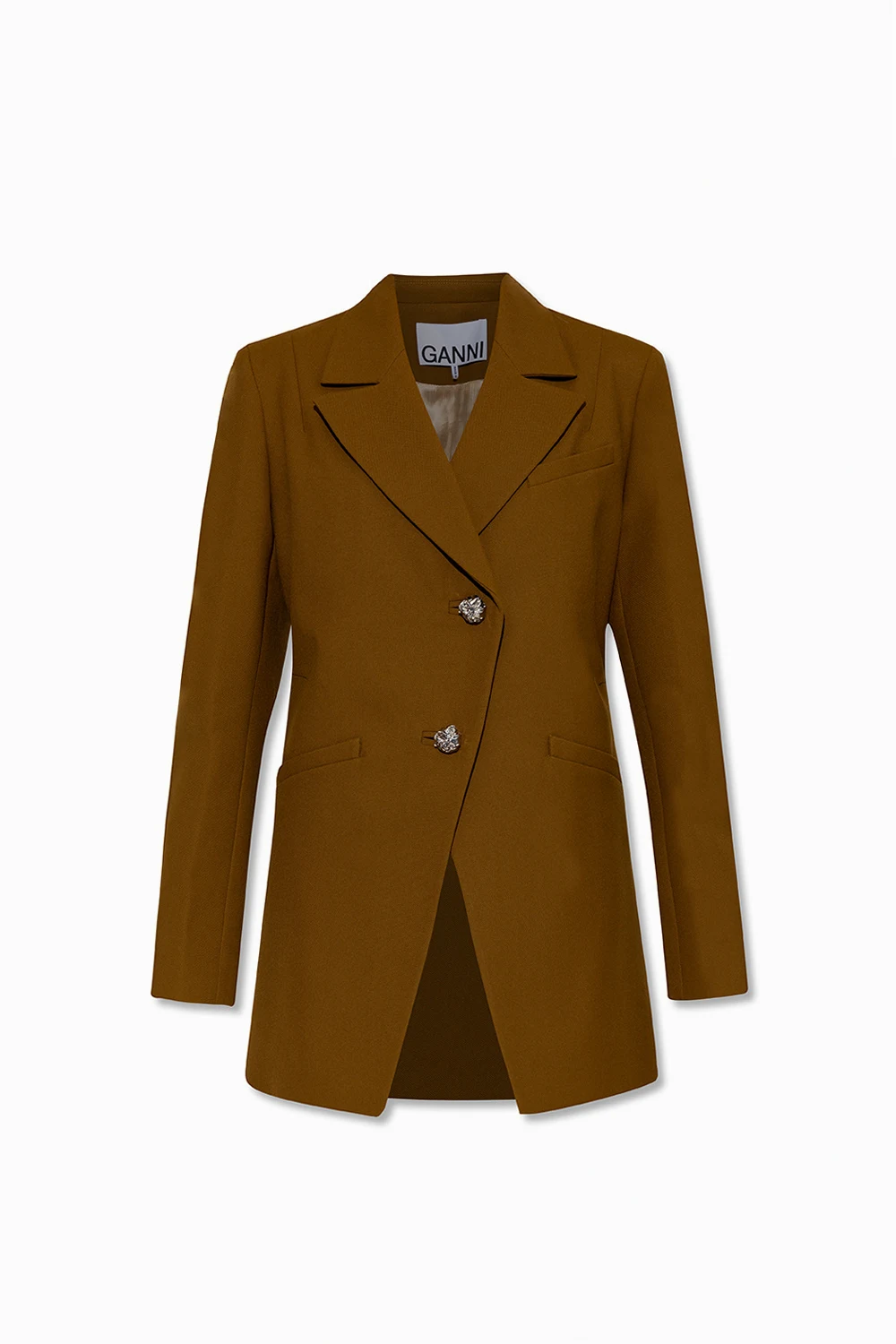 Asymmetrical blazer with decorative buttons