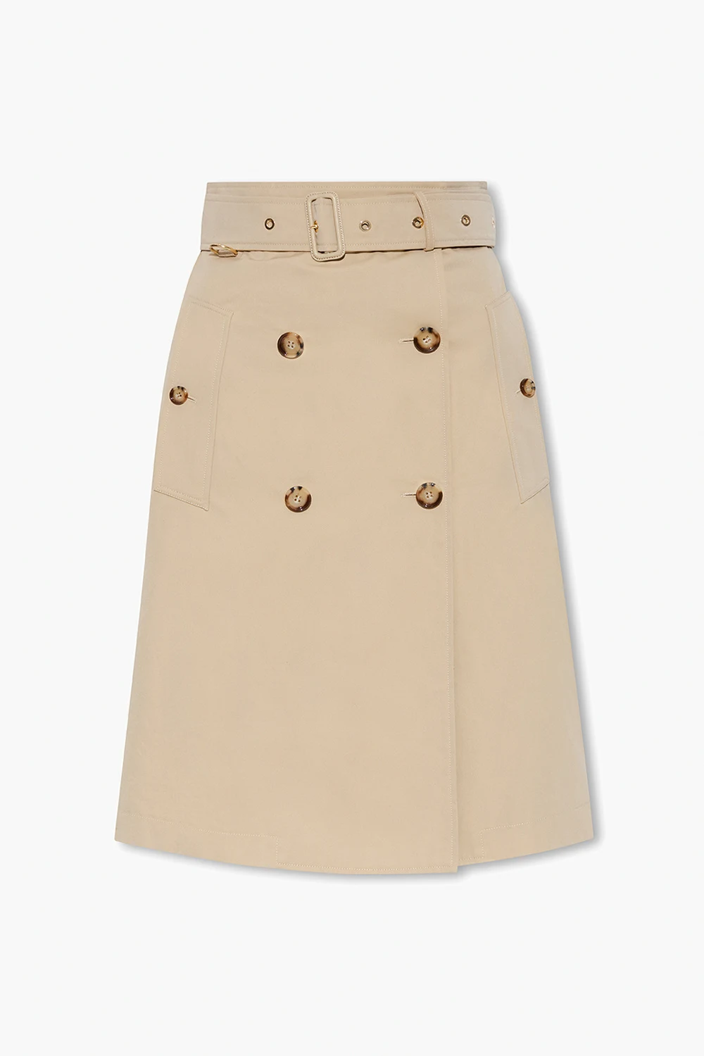 beige ‘Alice’ belted skirt
