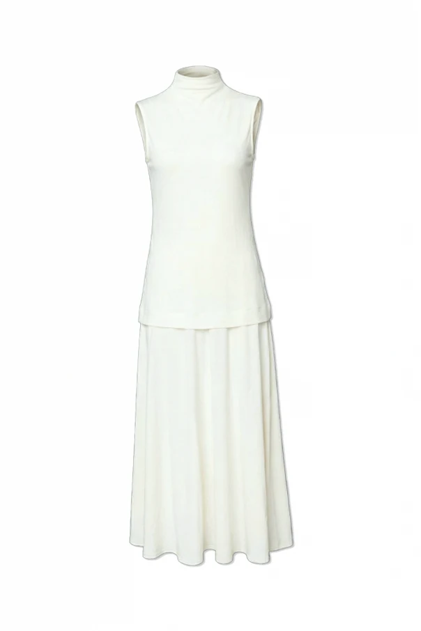 WHITE Sleeveless dress