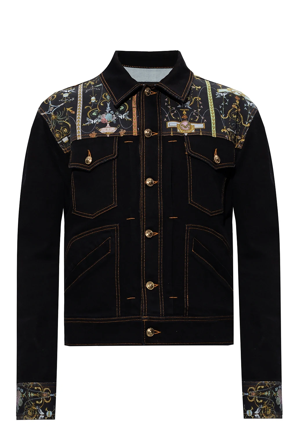 BLACK Printed denim jacket
