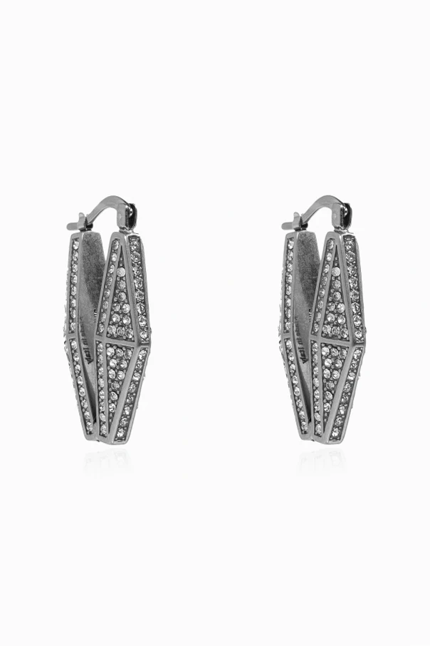 SILBER Ohrringe mit Kristallen