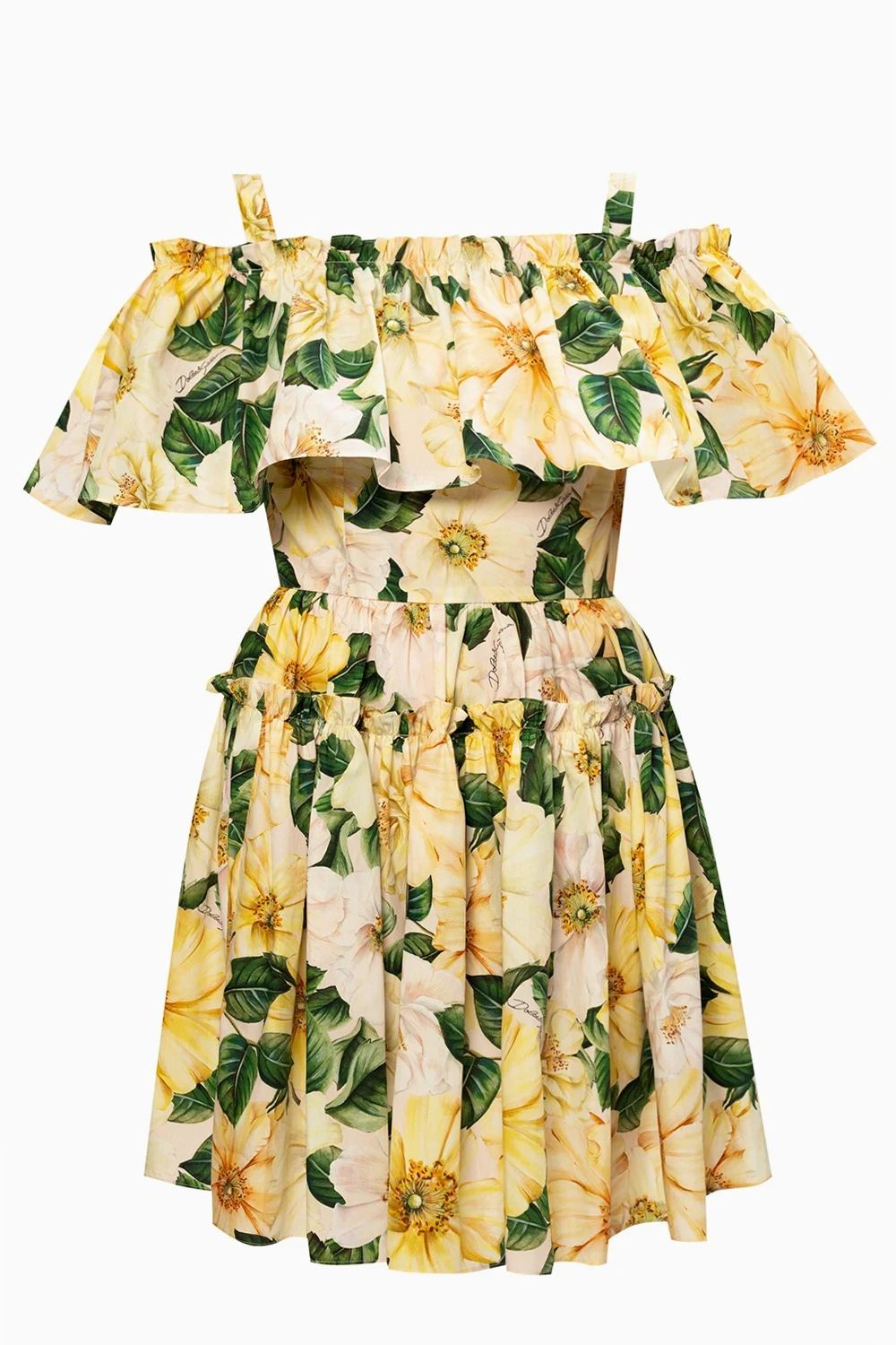 YELLOW  Flared slip dress