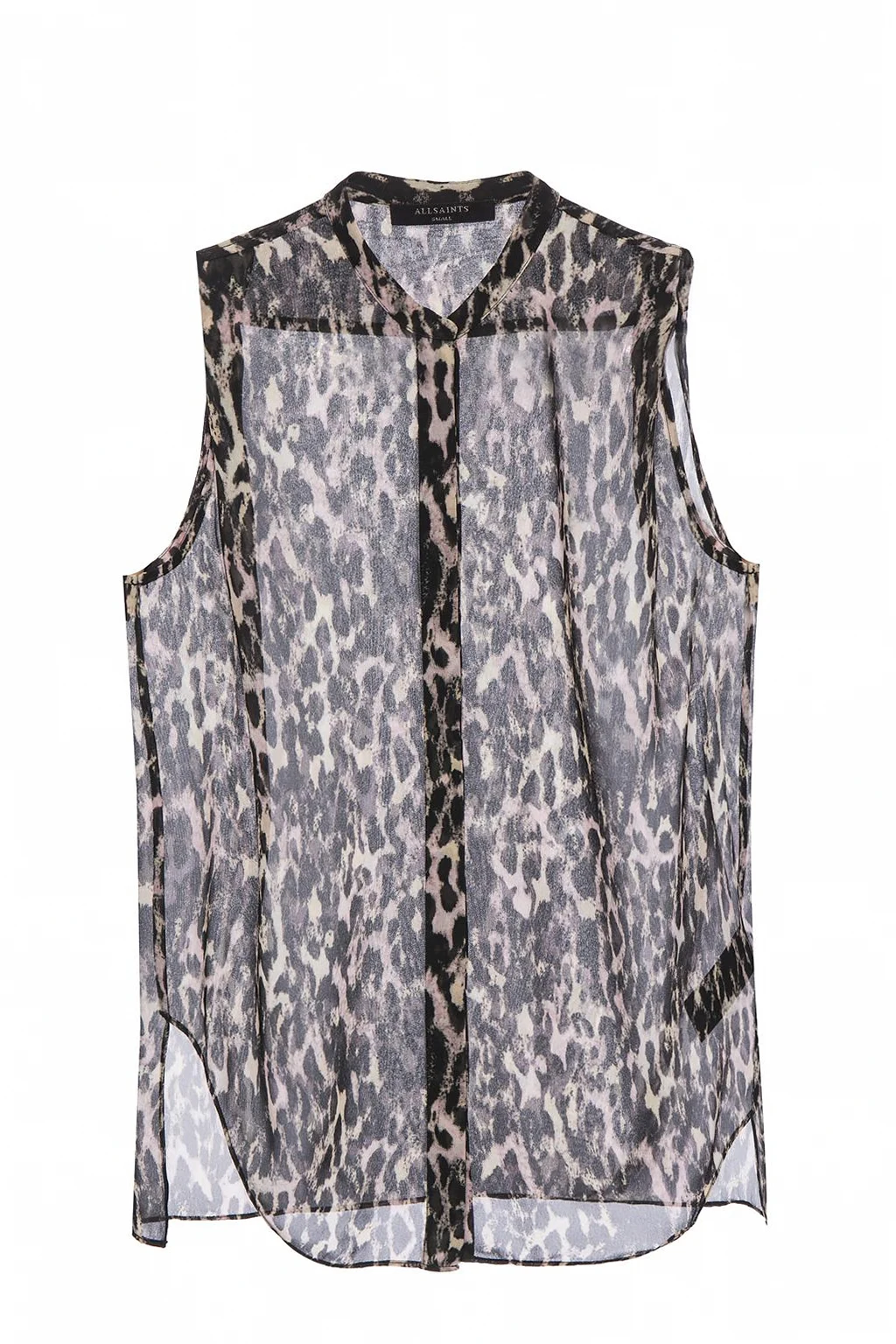 BLACK ‘Wing’ leopard-printed shirt