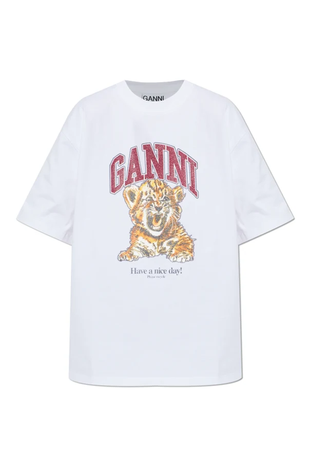 WEISS T-Shirt mit Logo