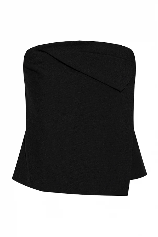 CZARNY Wełniany top ‘Noelia’