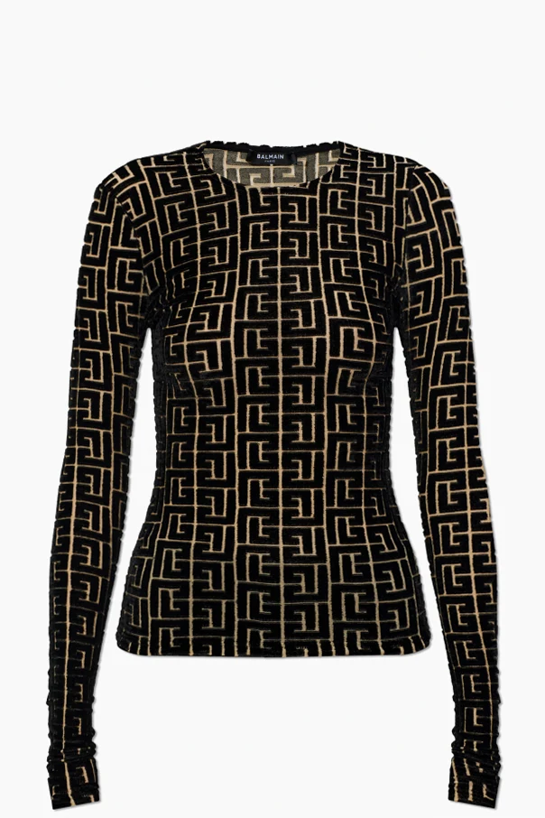 CZARNY Top z monogramem