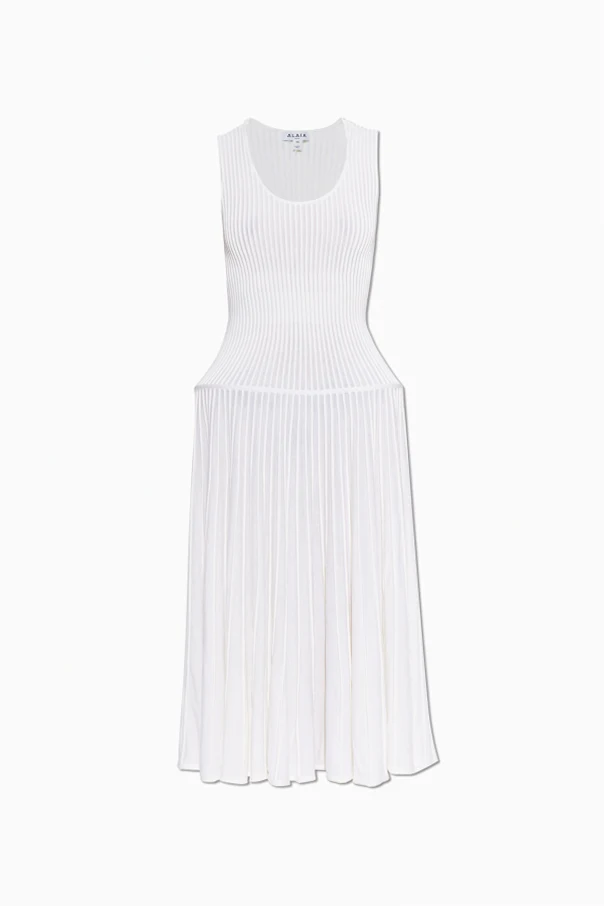 WEISS Kleid mit dekorativer Taillenversteifung