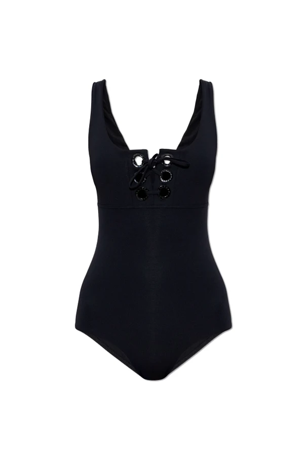 CZARNY Jednoczęściowy kostium kąpielowy `London`