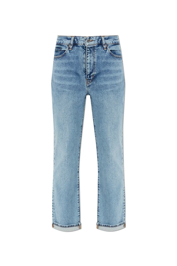 NIEBIESKI Jeansy ze zwężanymi nogawkami