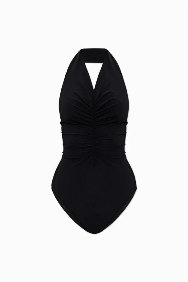 CZARNY Jednoczęściowy kostium kąpielowy