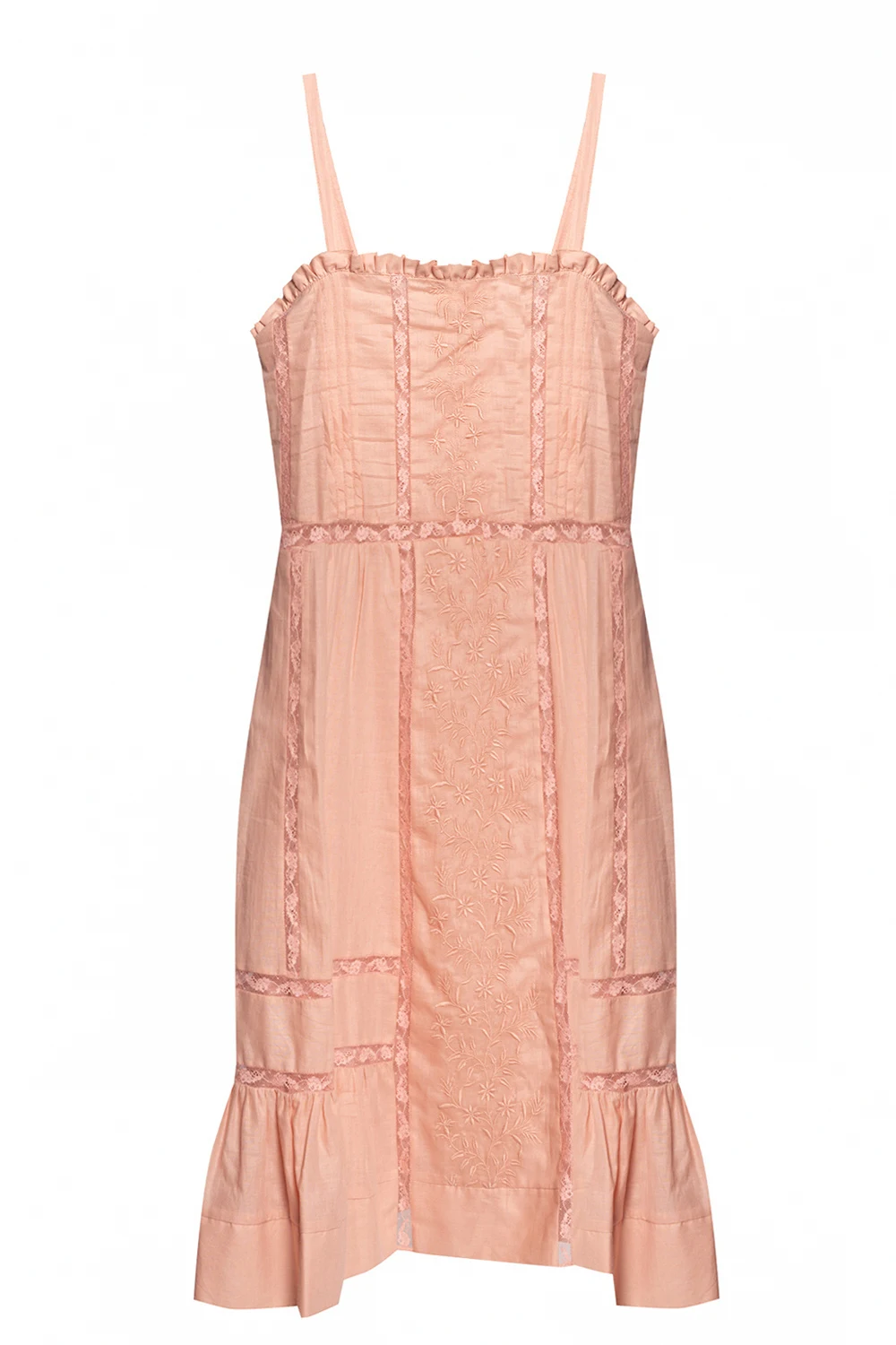 Embroidered slip dress