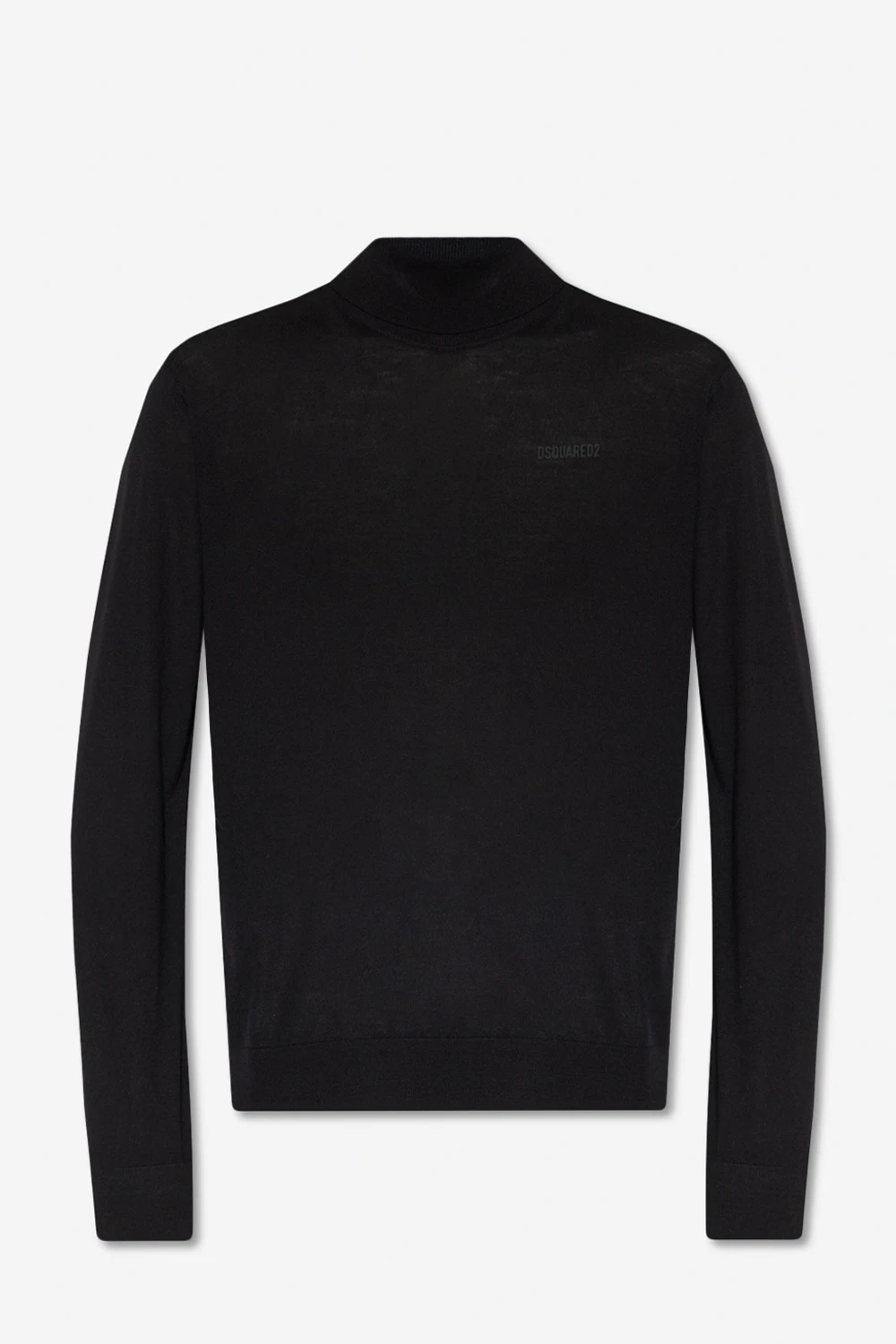 BLACK Wool turtleneck sweater